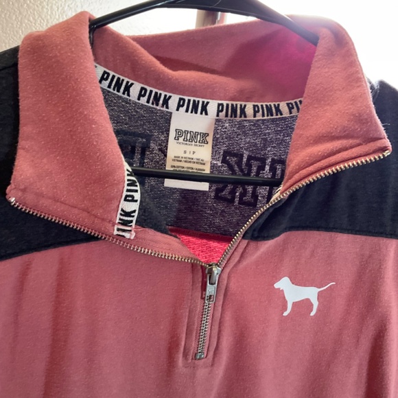 PINK Quarter Zip Size Small - Picture 2 of 3